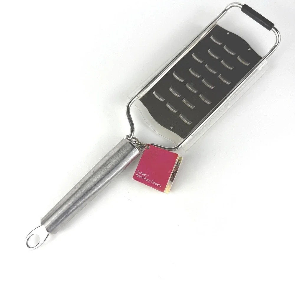 VINTAGE Cuisipro Accutec Razor-Sharp Grater Stainless Steel NEW w/ Cover NOS